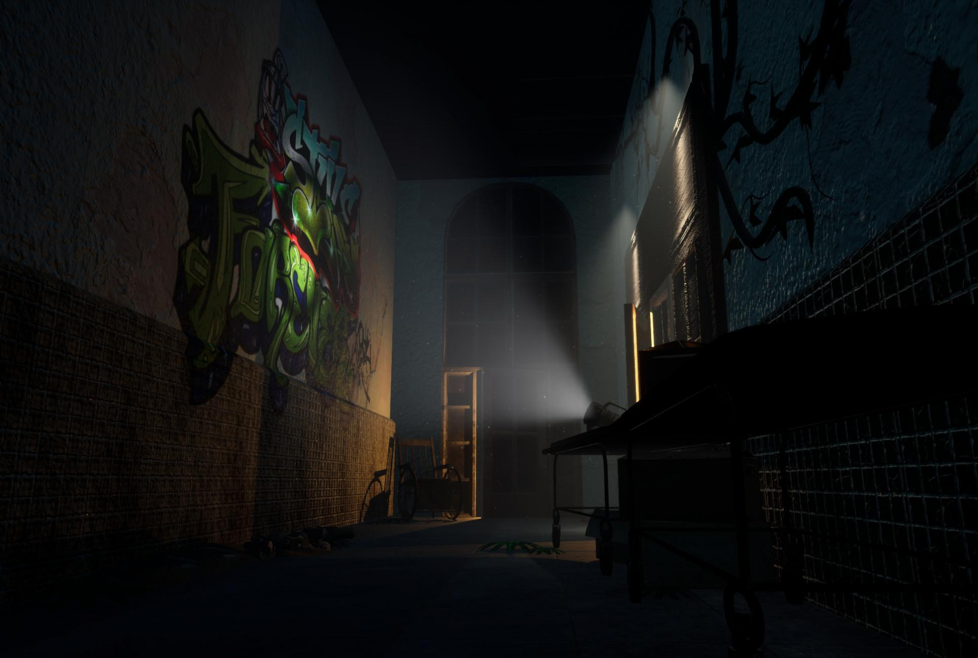 Abandoned Asylum Corridor (itch) - кадр 2