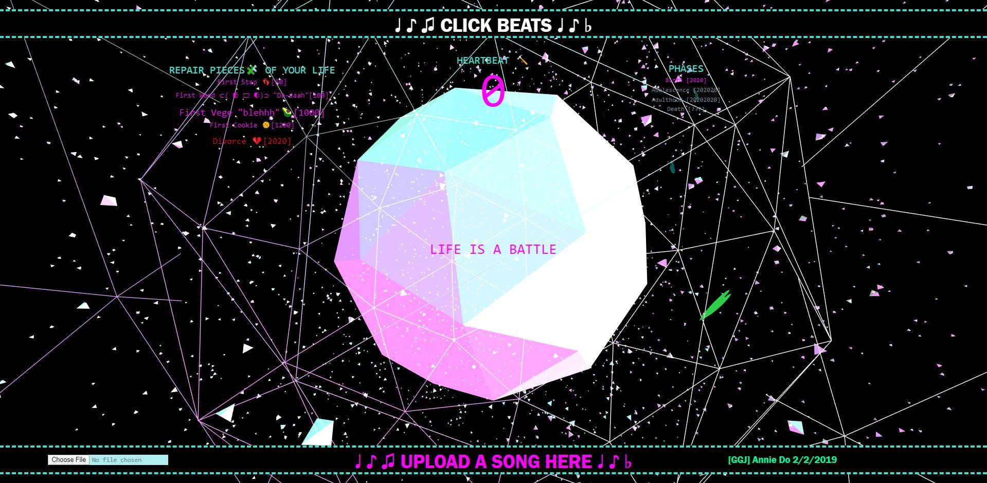 Global Game Jam 2020 [Click Beats] (itch) - кадр 1