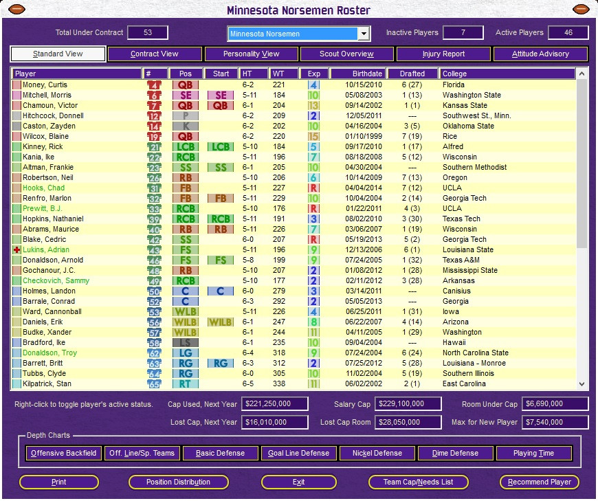 Front Office Football Seven - кадр 5