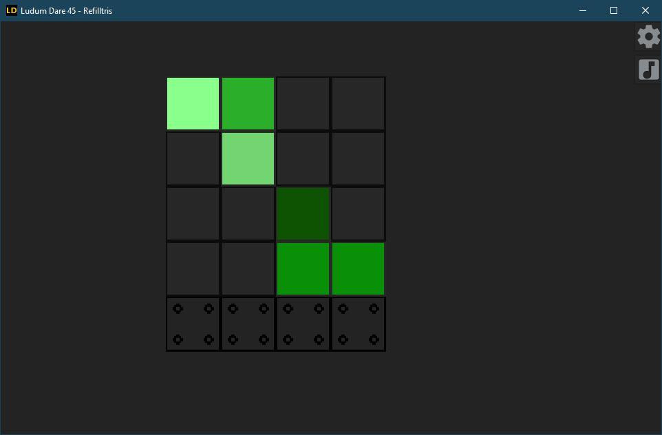 Refilltris - Ludum Dare 45 - Start With Nothing (itch) - кадр 1