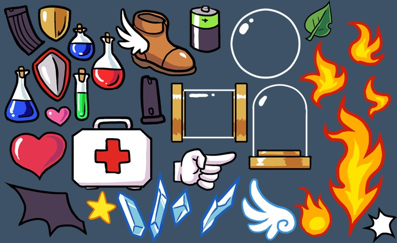 300+ 2D Projectiles, Icons, and Items (itch) - кадр 3