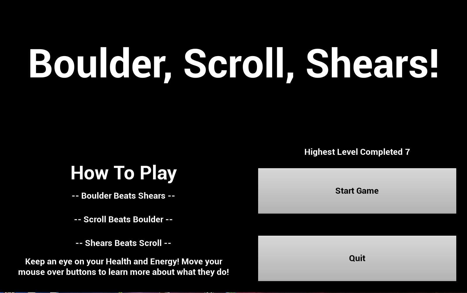 Boulder, Scroll, Shears! (itch) - кадр 3