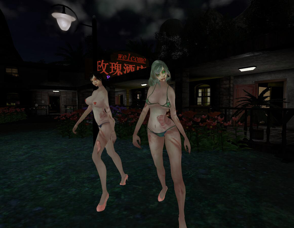 The beauties&zombies of beach for VR - кадр 14