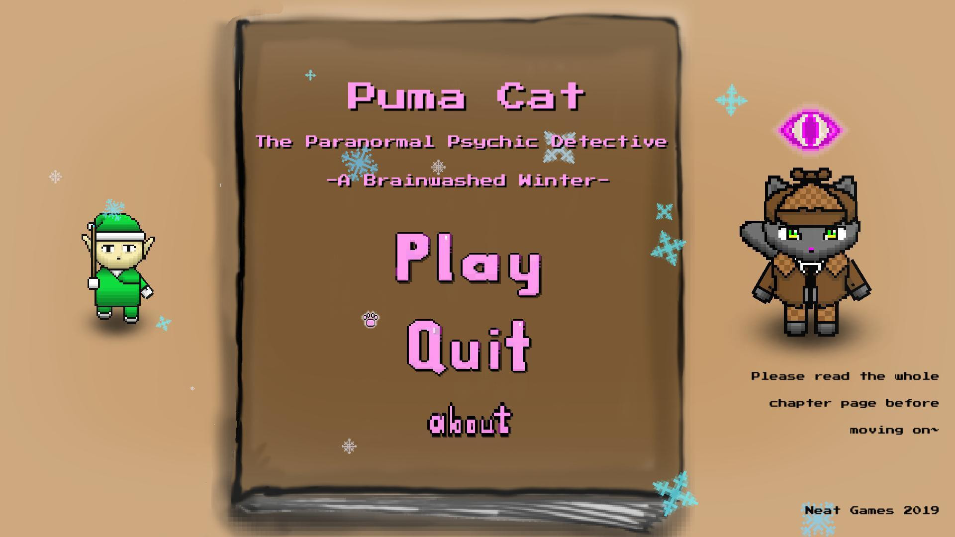 Puma Cat Psychic Detective- A Brainwashed Winter (itch) - кадр 1