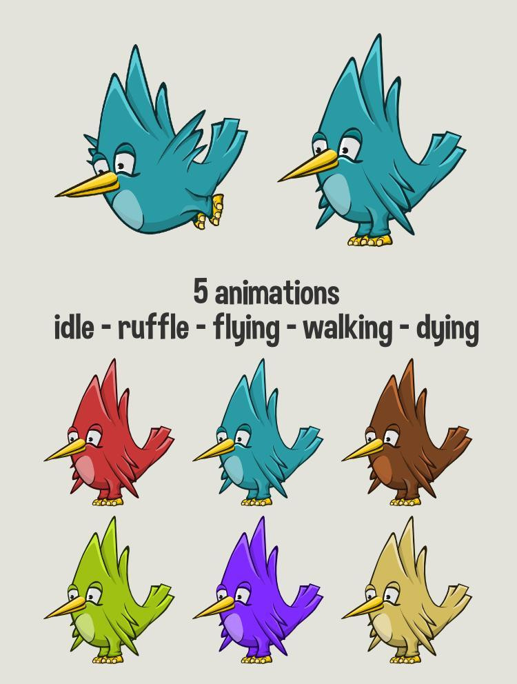 Cartoon bird 3 (itch) - кадр 1