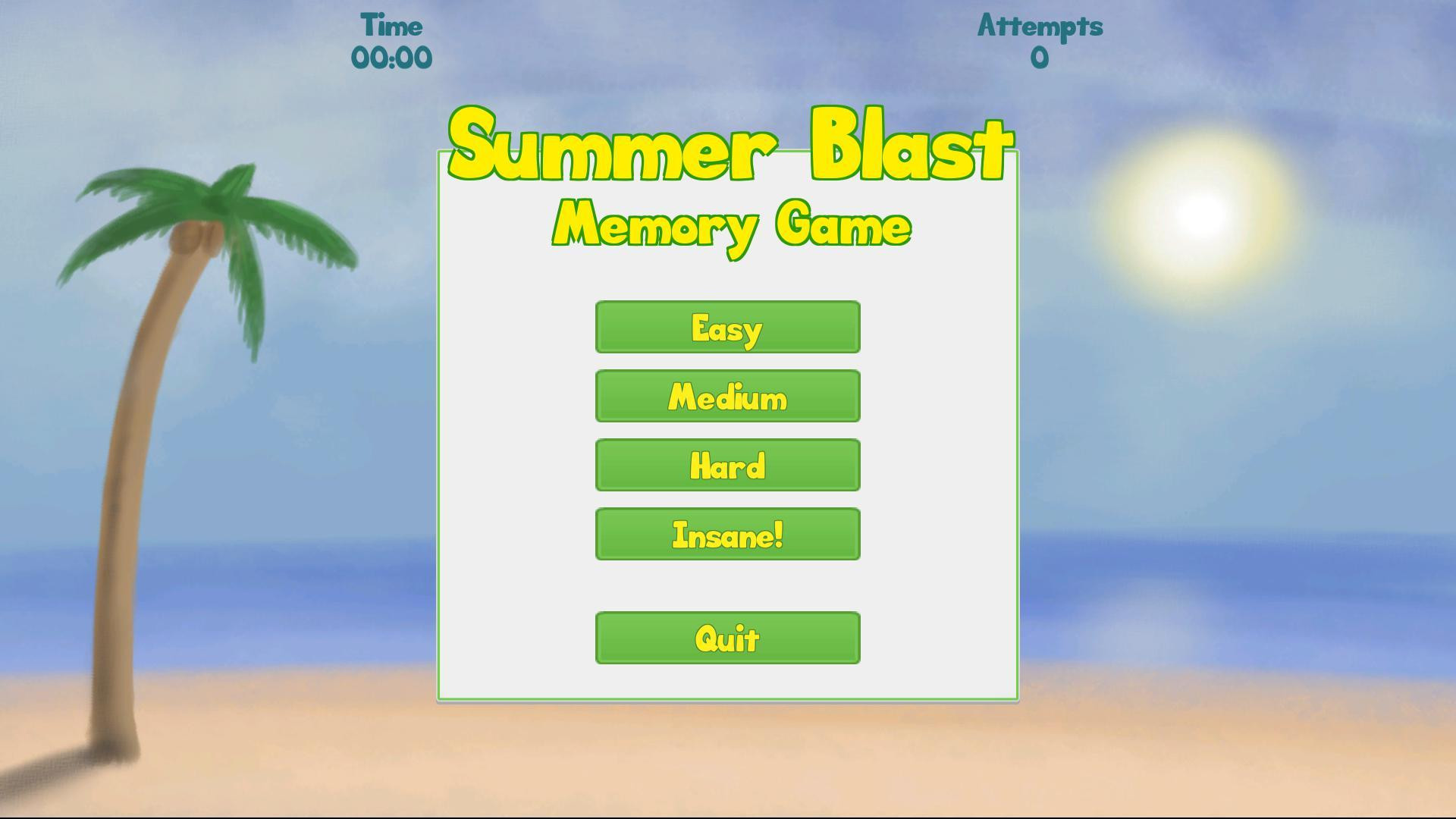 Summer Blast Memory Game (itch) - кадр 2