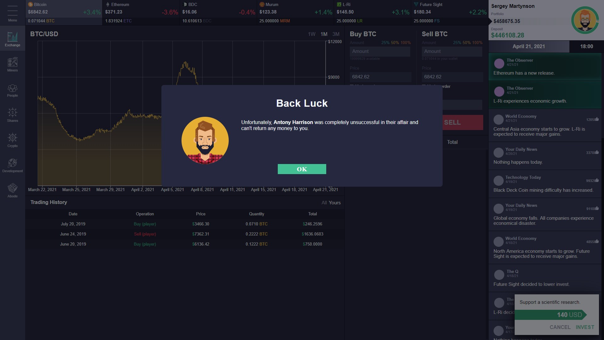 Cryptofall: Investor simulator - кадр 4