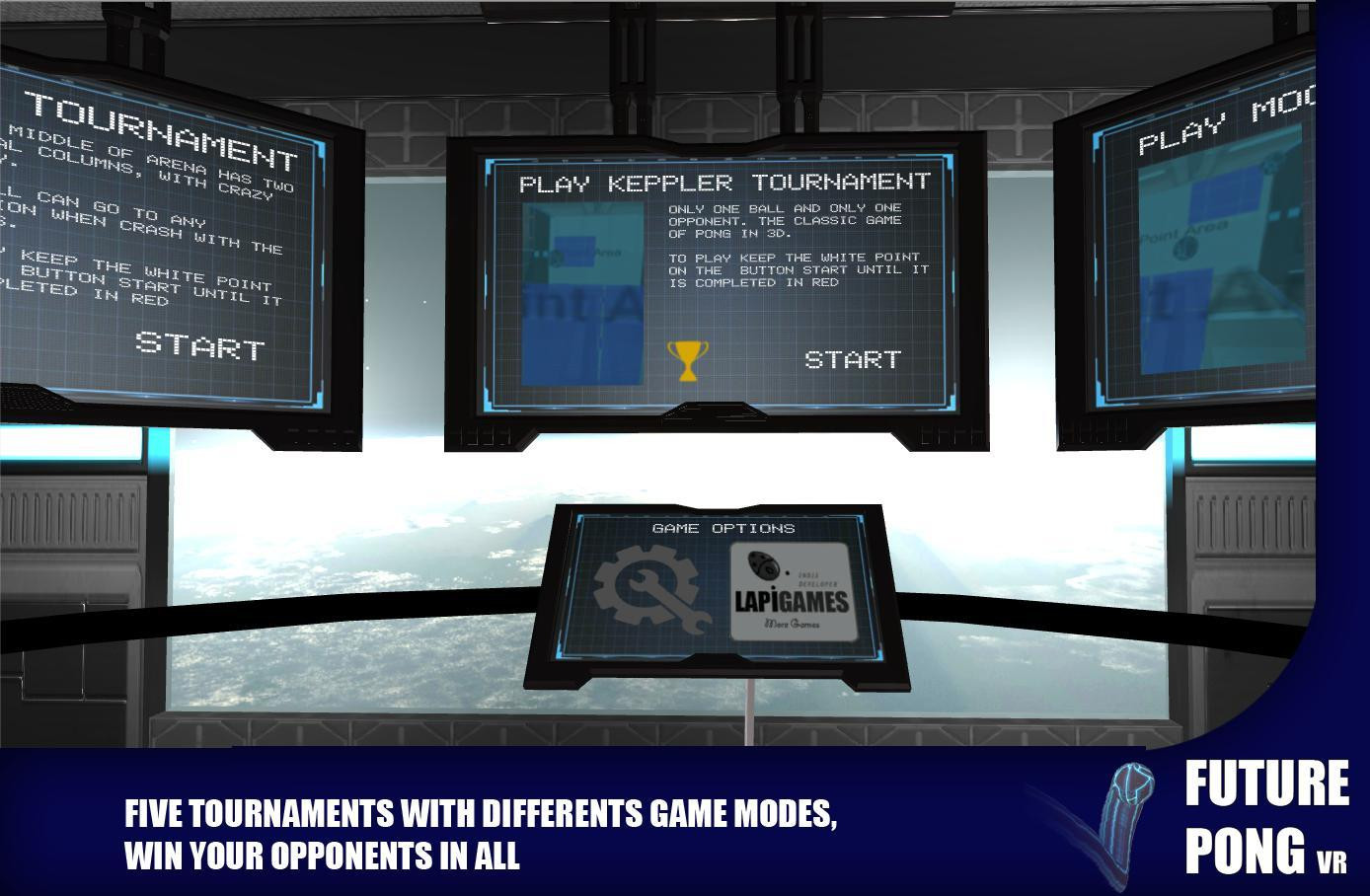 Future Pong VR - Cardboard Android (itch) - кадр 4