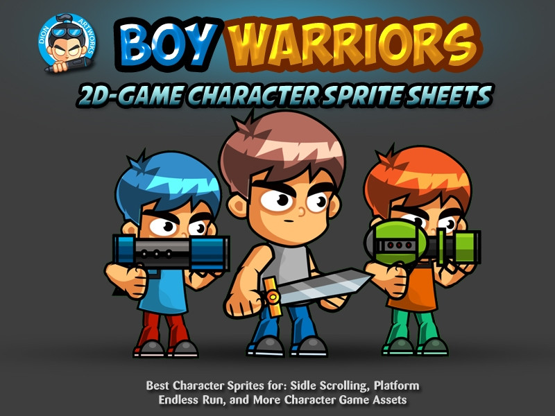 Boy Warriros 2D Game Character Sprites (itch) - кадр 4