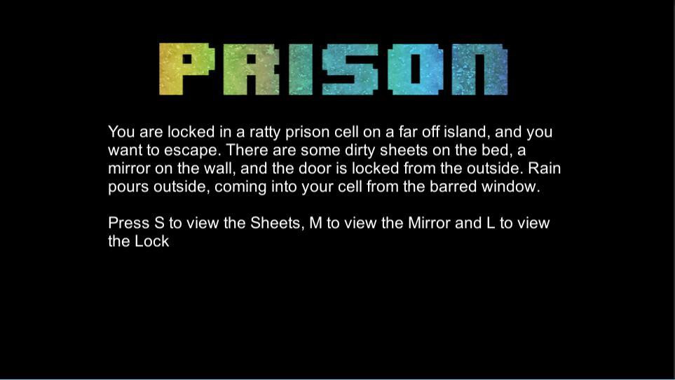 Prison Text-Adventure (Demo Game) (itch) - кадр 1