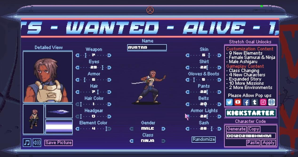 Midnight Wave: Character Creator (itch) - кадр 3