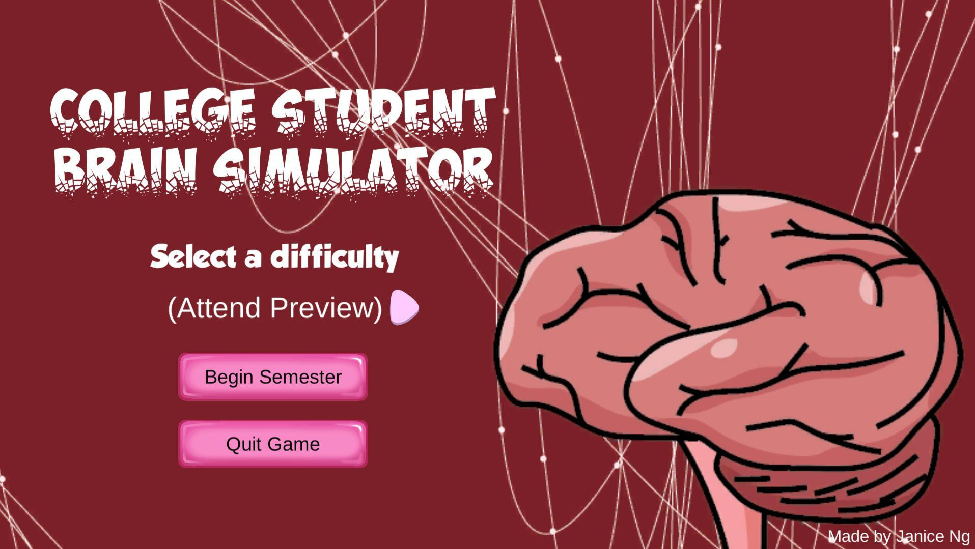 College Student Brain Simulator (itch) - кадр 1