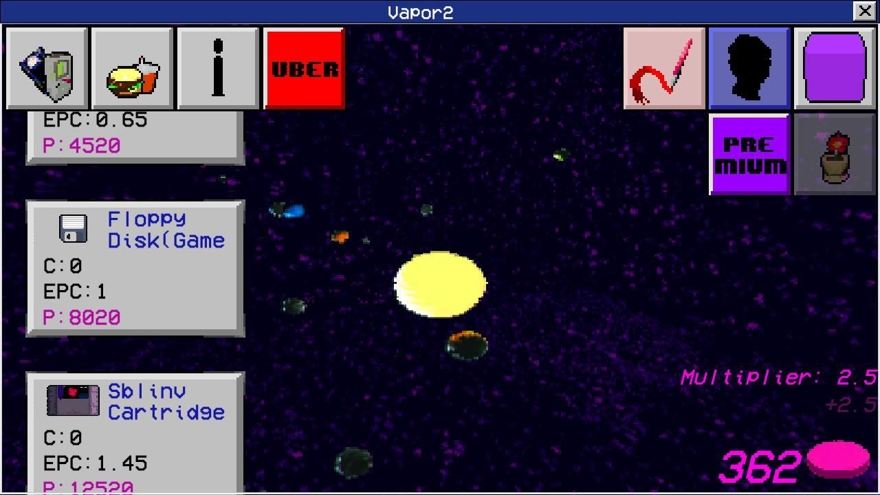 Vaporwave Clicker: Polygonal Lands (itch) - кадр 2