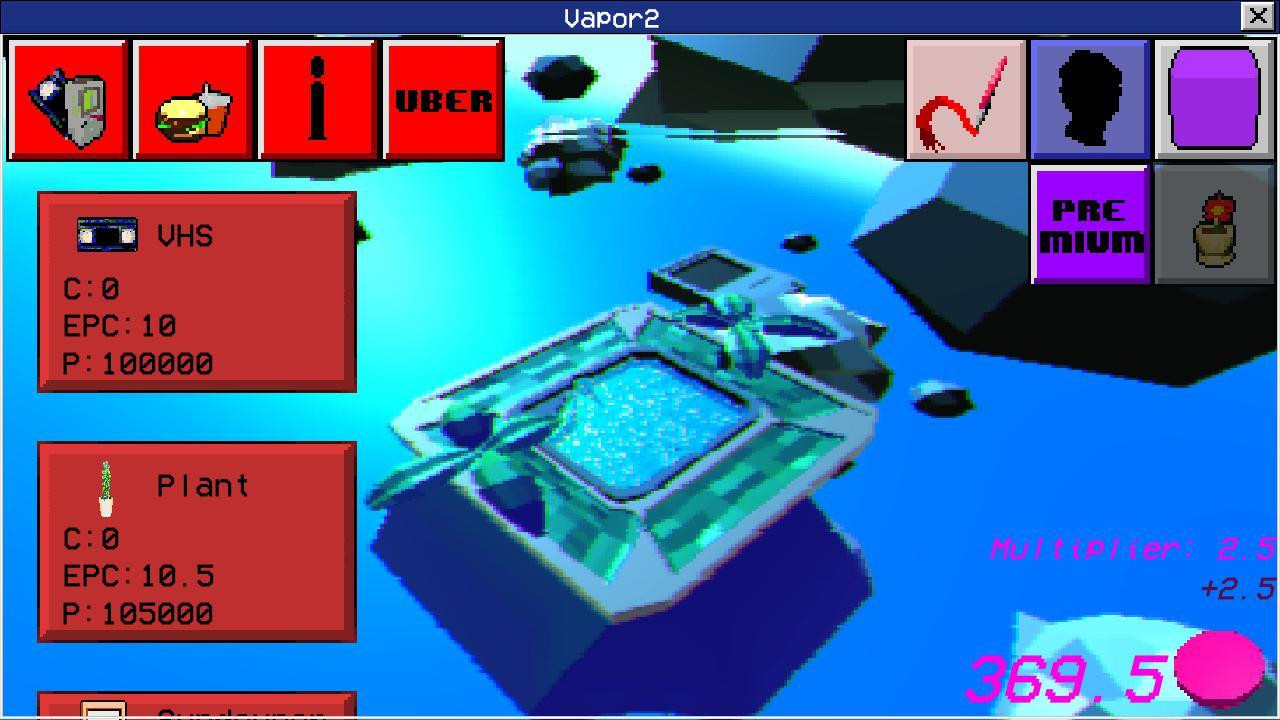 Vaporwave Clicker: Polygonal Lands (itch) - кадр 3