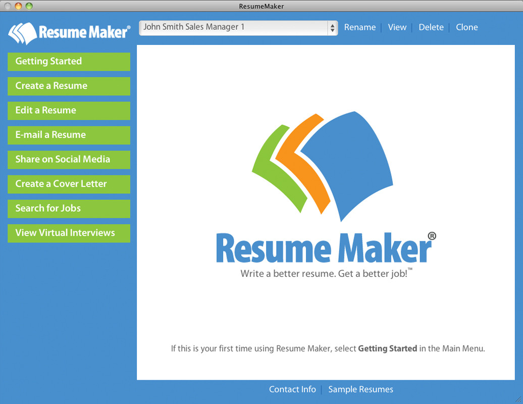 Resume Maker for Mac - кадр 5