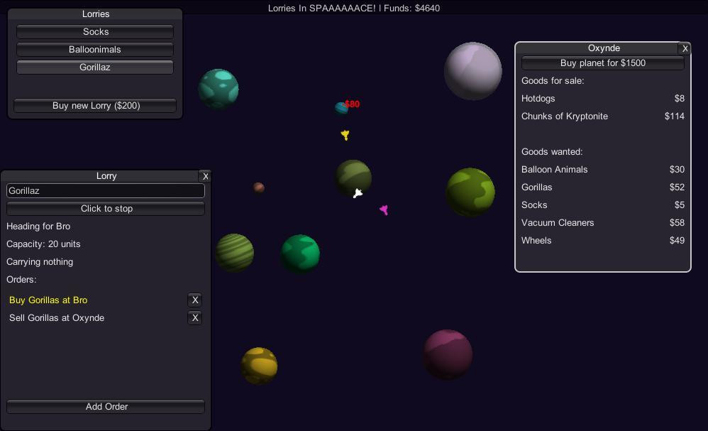 LD30: Lorries in SPAAAAACE! (itch) - кадр 1