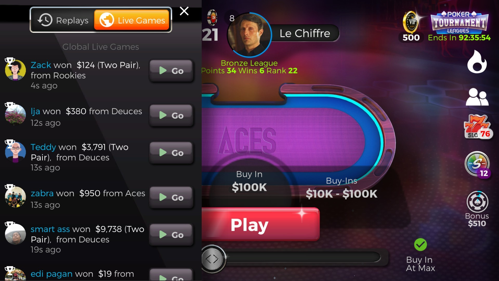 Downtown Casino: Texas Hold'em Poker - кадр 13