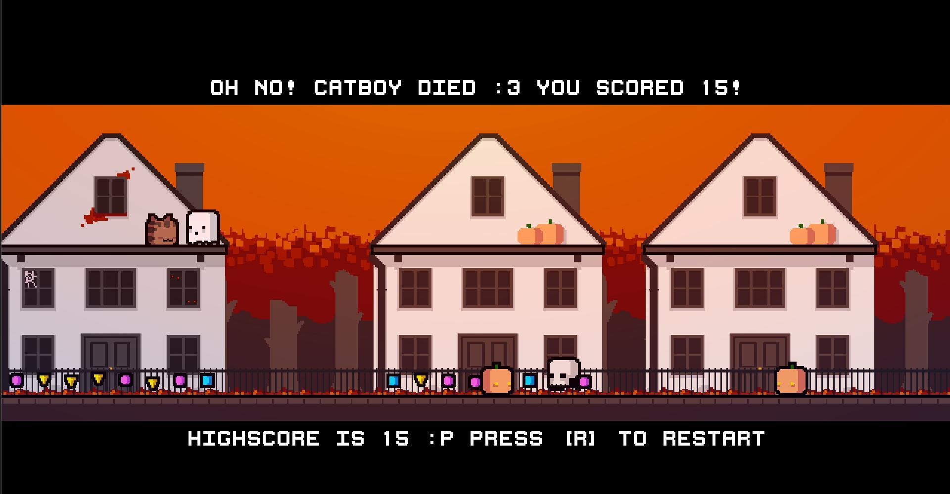 Super Catboy's Halloween Dash (itch) - кадр 2