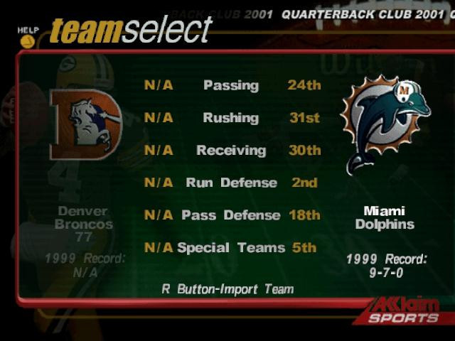 NFL QB Club 2001 - кадр 2