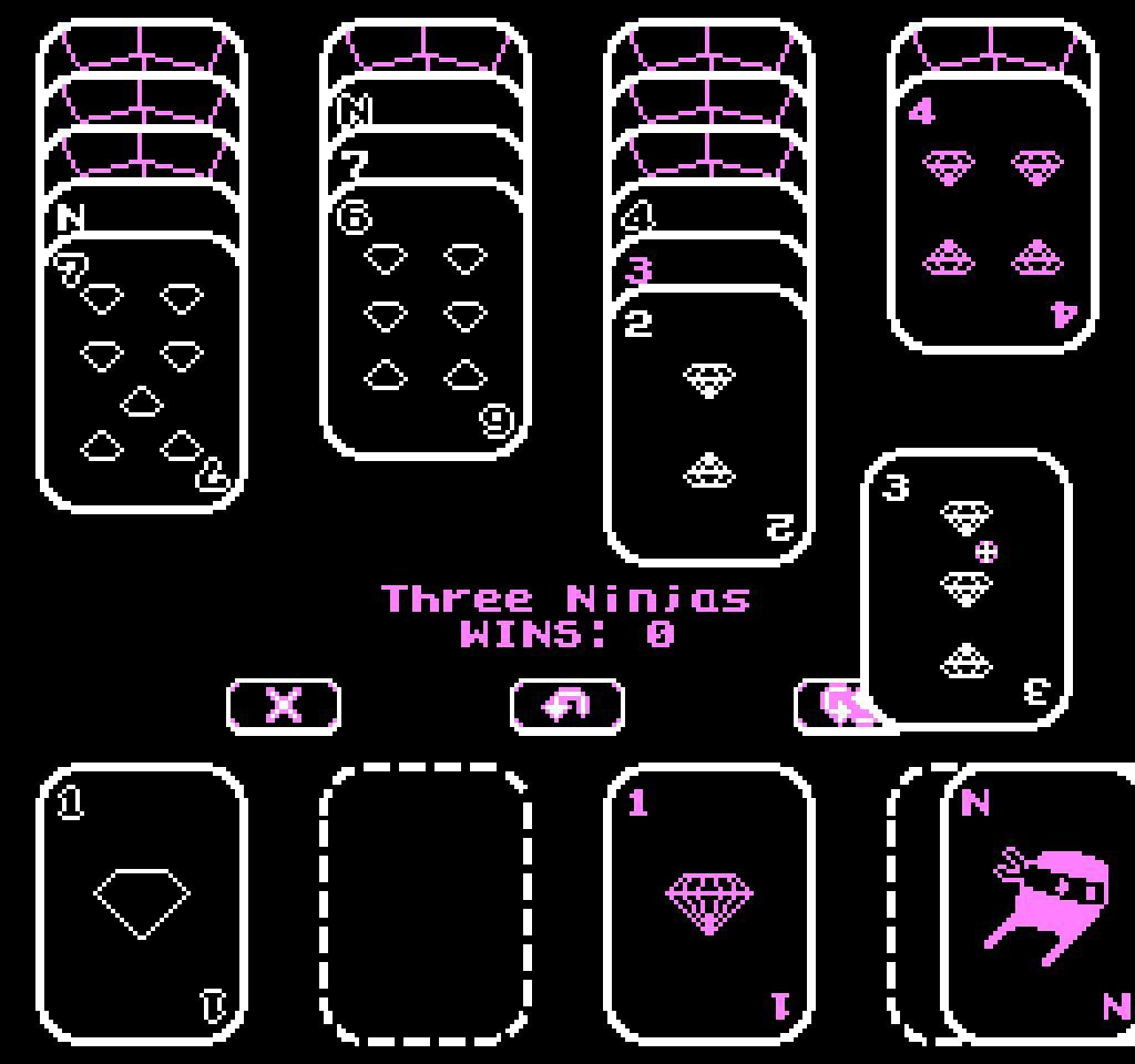 Three Ninjas Solitaire (itch) - кадр 3