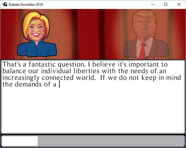Debate Simulator 2016 (itch) - кадр 3