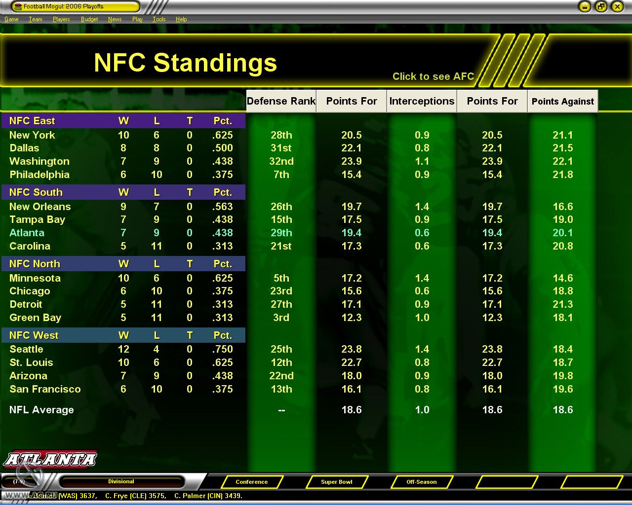 Football Mogul 2007 - кадр 14