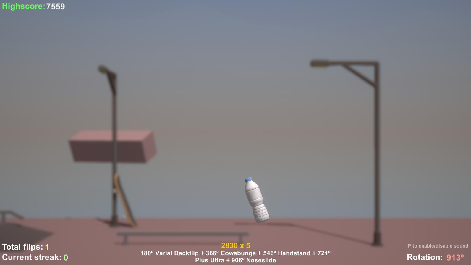 Pro Skater but it's actually a bottleflip game (itch) - кадр 4