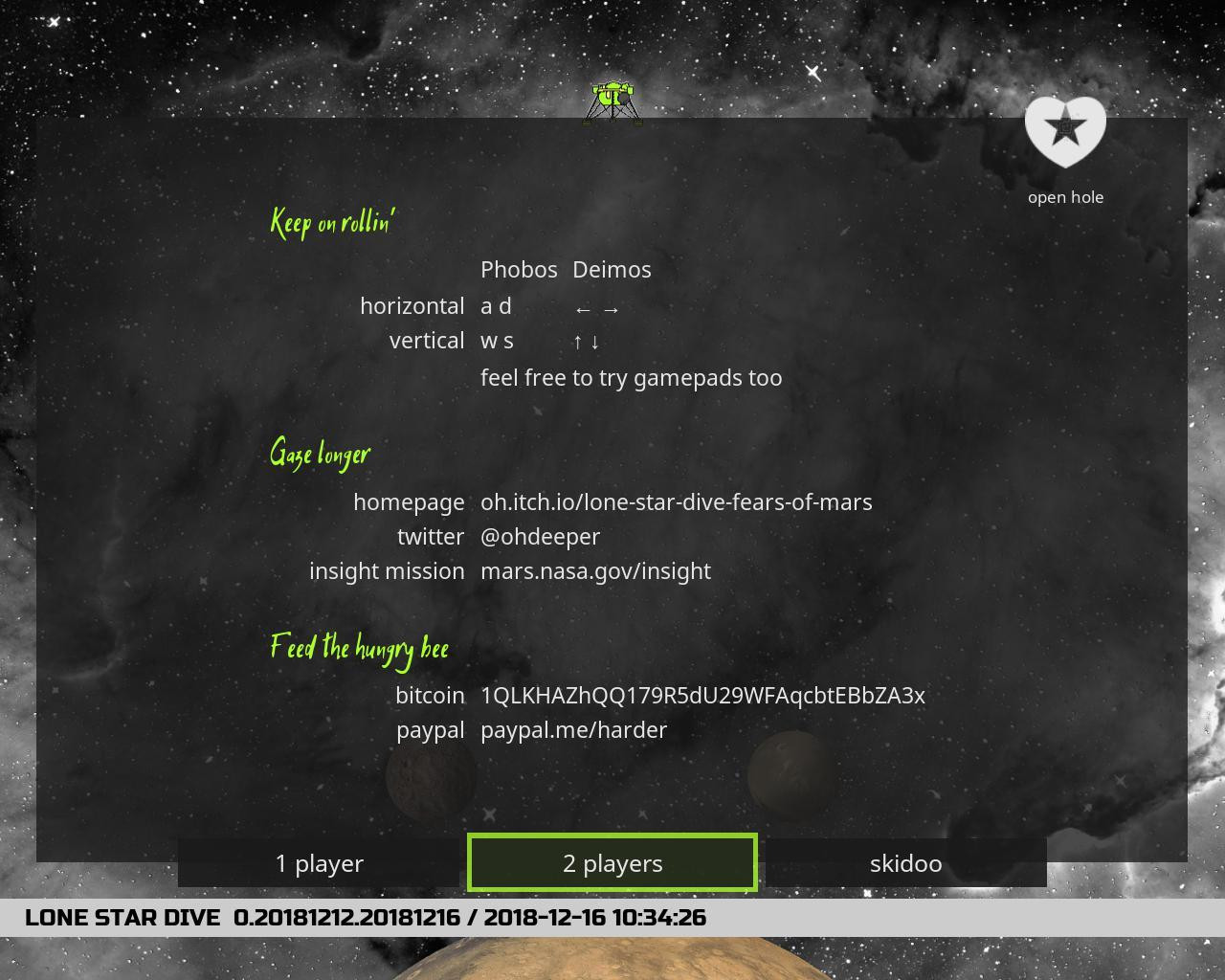 Lone Star Dive: Fears of Mars (itch) - кадр 3