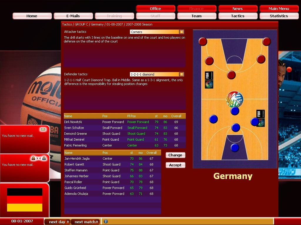 FIBA Basketball Manager 2008 - кадр 10