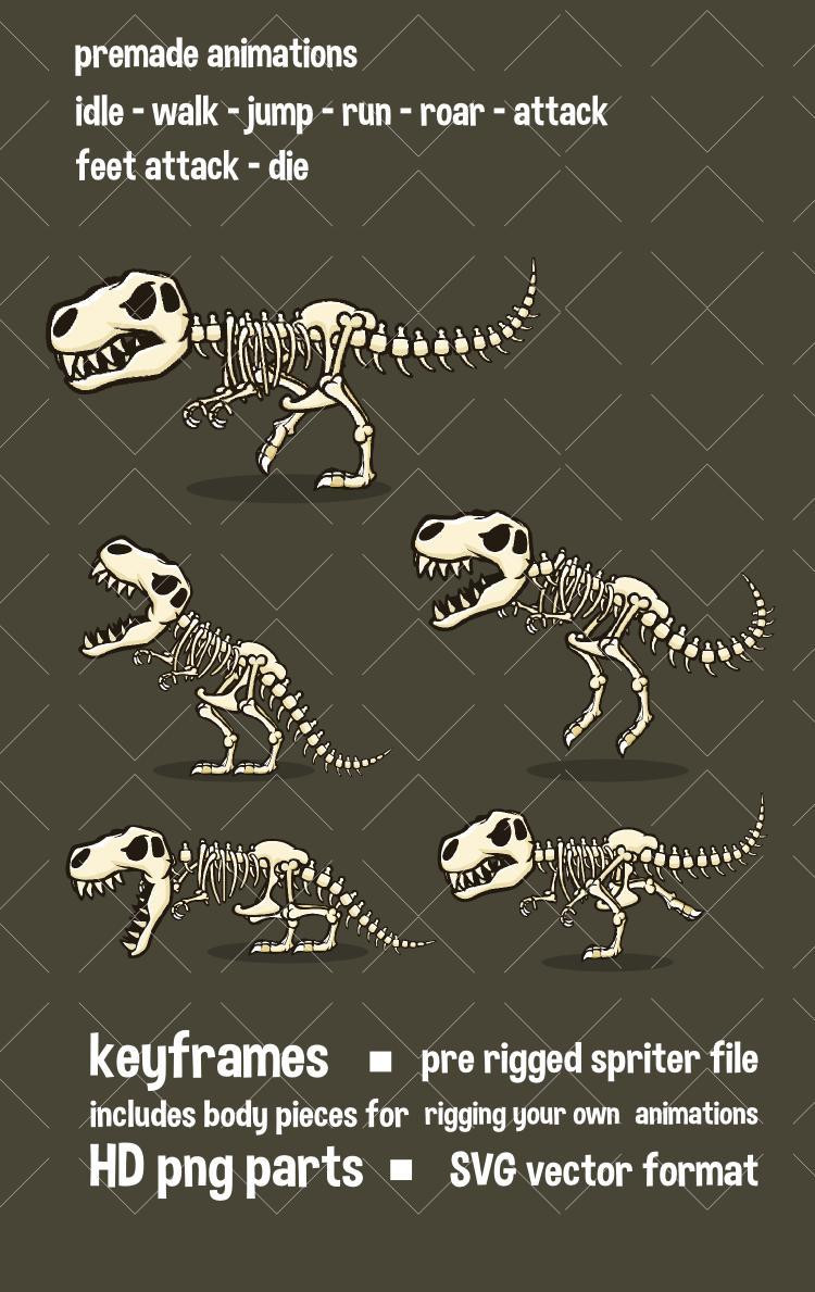 T-Rex Skeleton (itch) - кадр 1