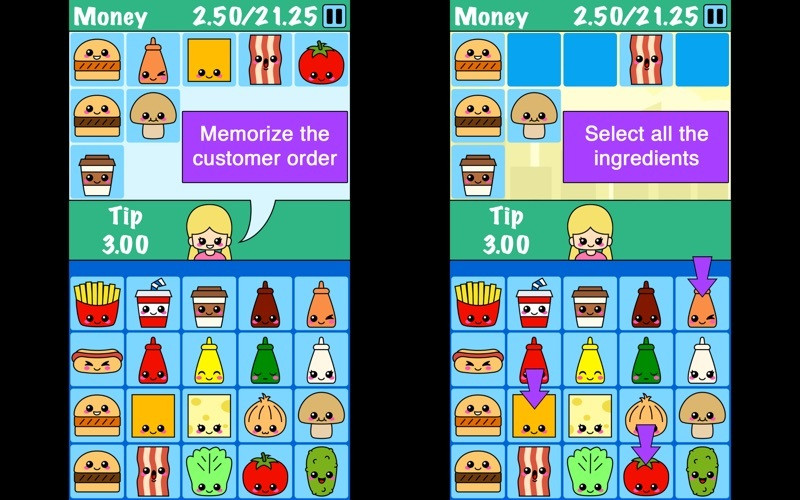 Burger Memory Game - кадр 1