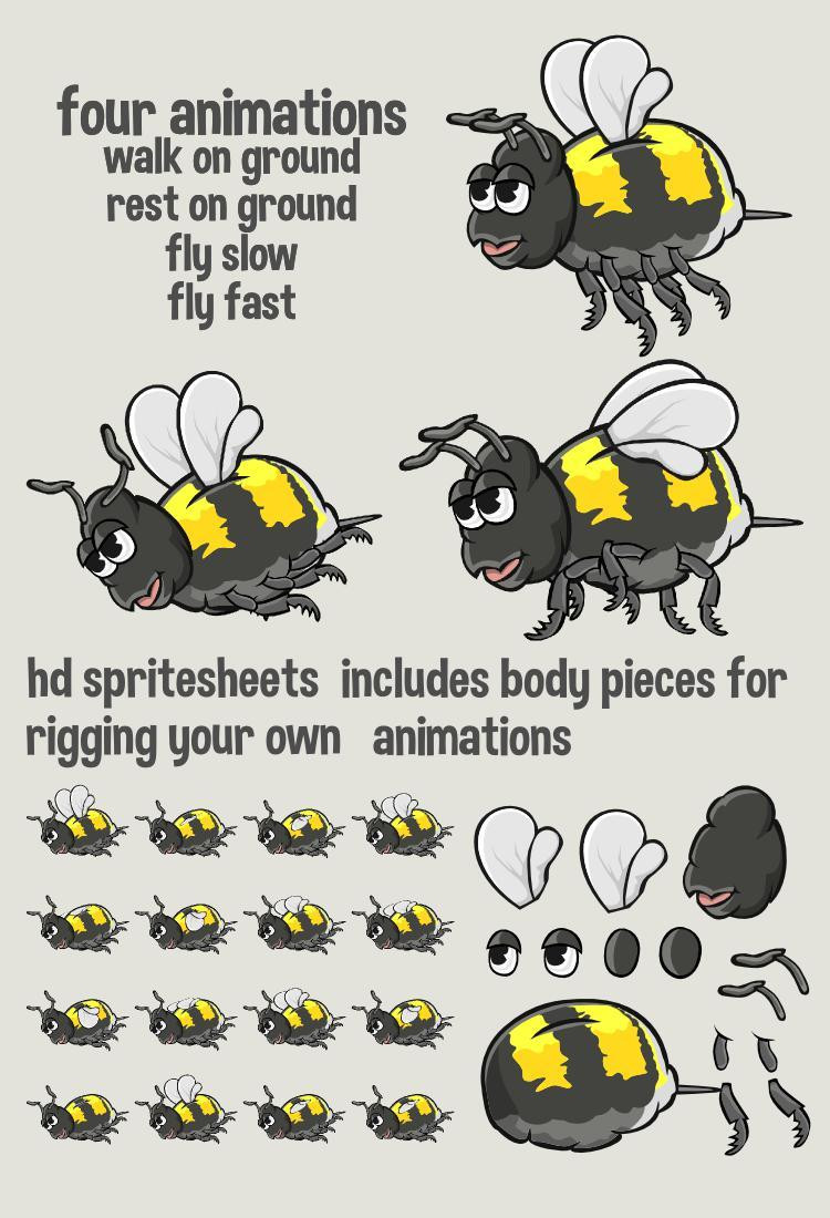 Animated bee (itch) - кадр 1