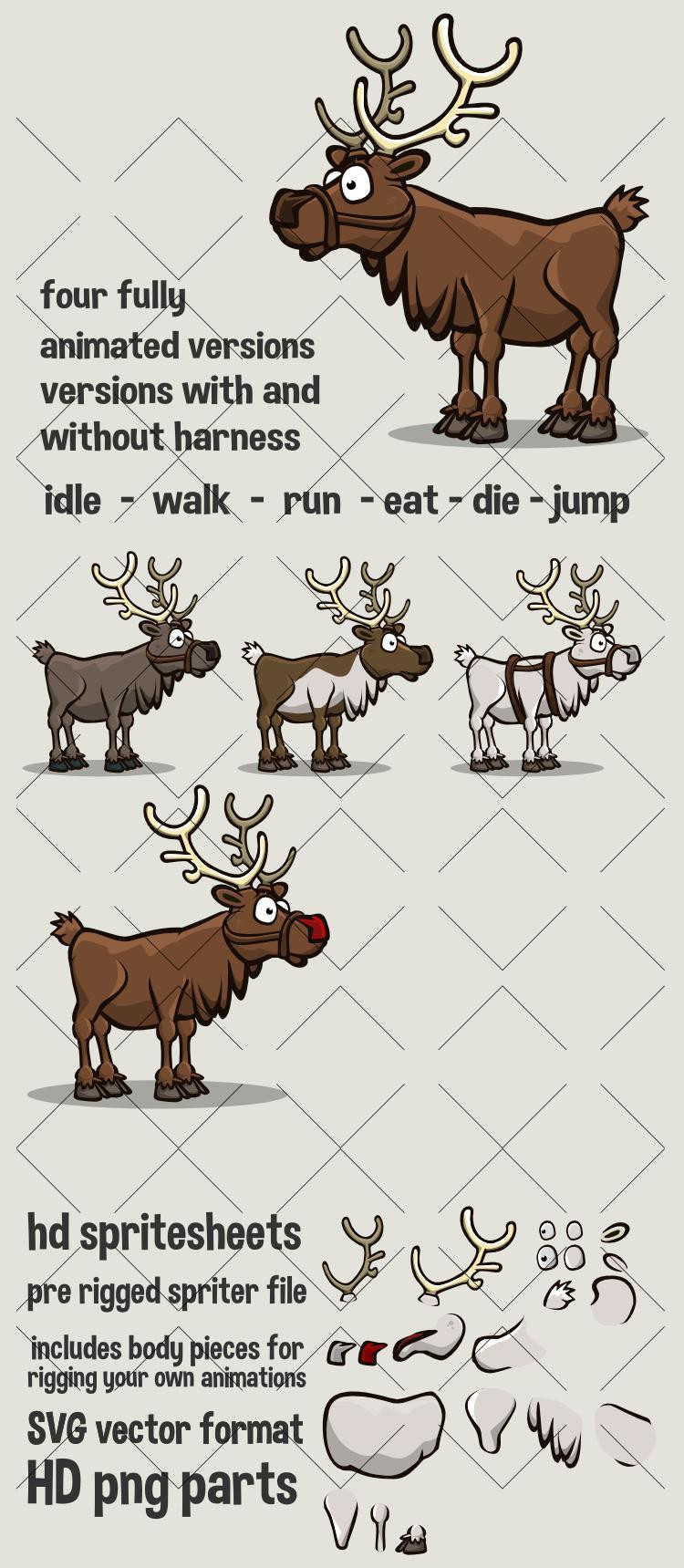 Animated reindeer (itch) - кадр 1