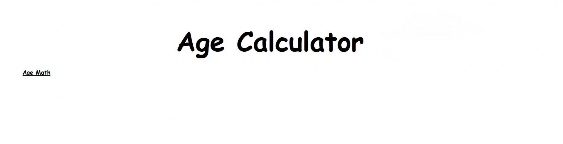 Age Calculator (itch) - кадр 1