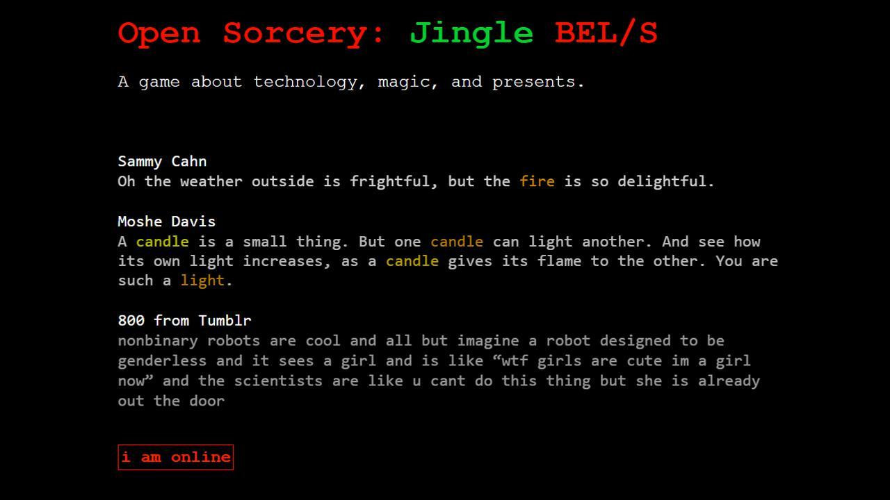 Open Sorcery: Jingle BEL/S (itch) - кадр 3