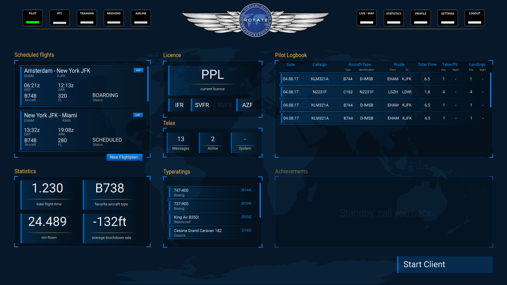 Rotate – Professional Virtual Aviation Network - кадр 4