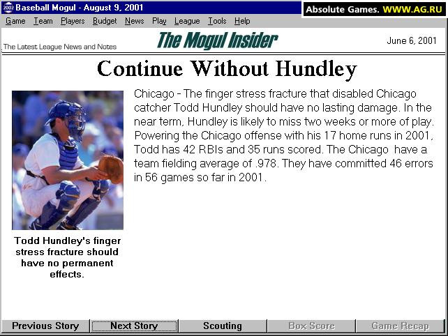 Baseball Mogul 2002 - кадр 3