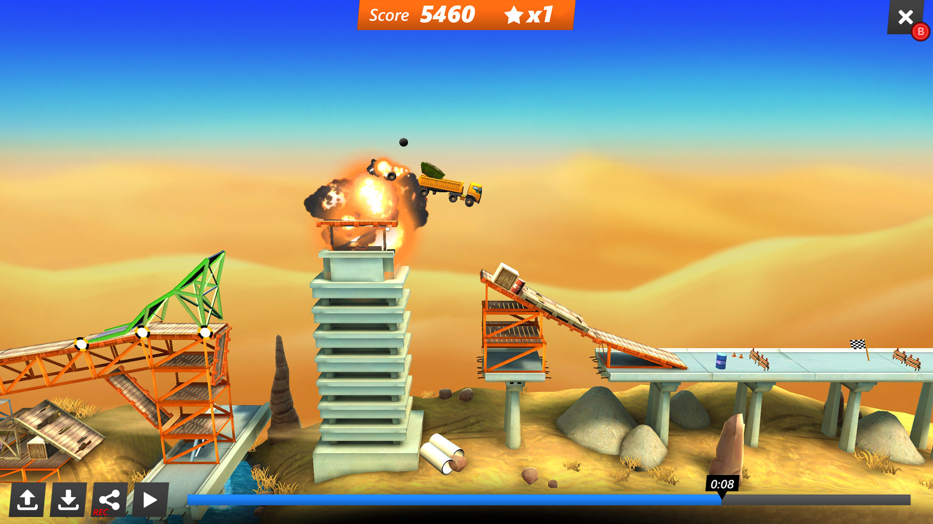 Bridge Constructor Stunts - кадр 8