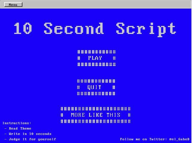 10 Second Script (itch) - кадр 1