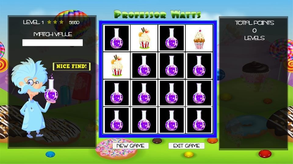 Professor Watts Memory Match: Yummy Cupcakes - кадр 2