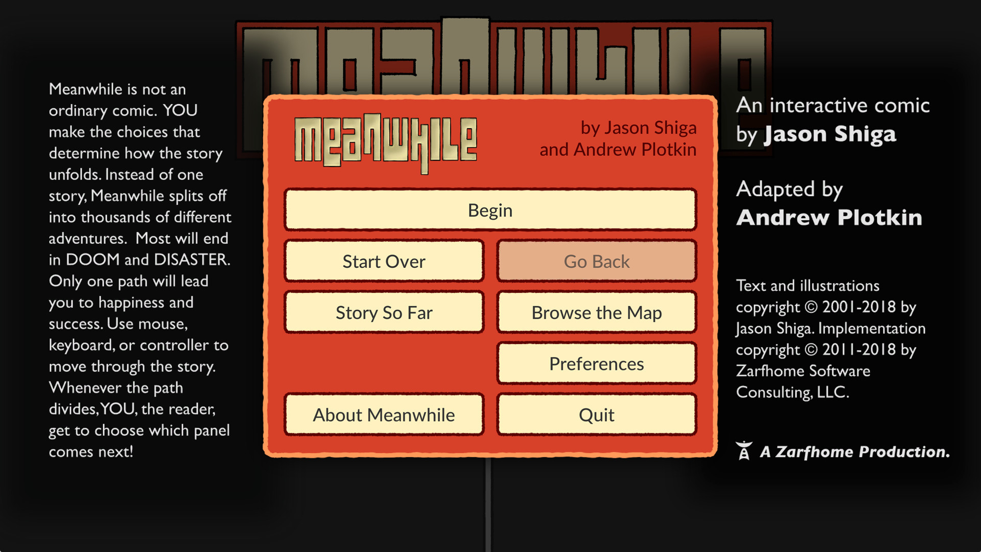Meanwhile: An Interactive Comic Book - кадр 2