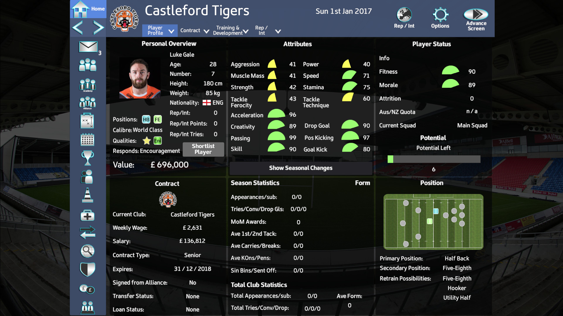 Rugby League Team Manager 2018 - кадр 10