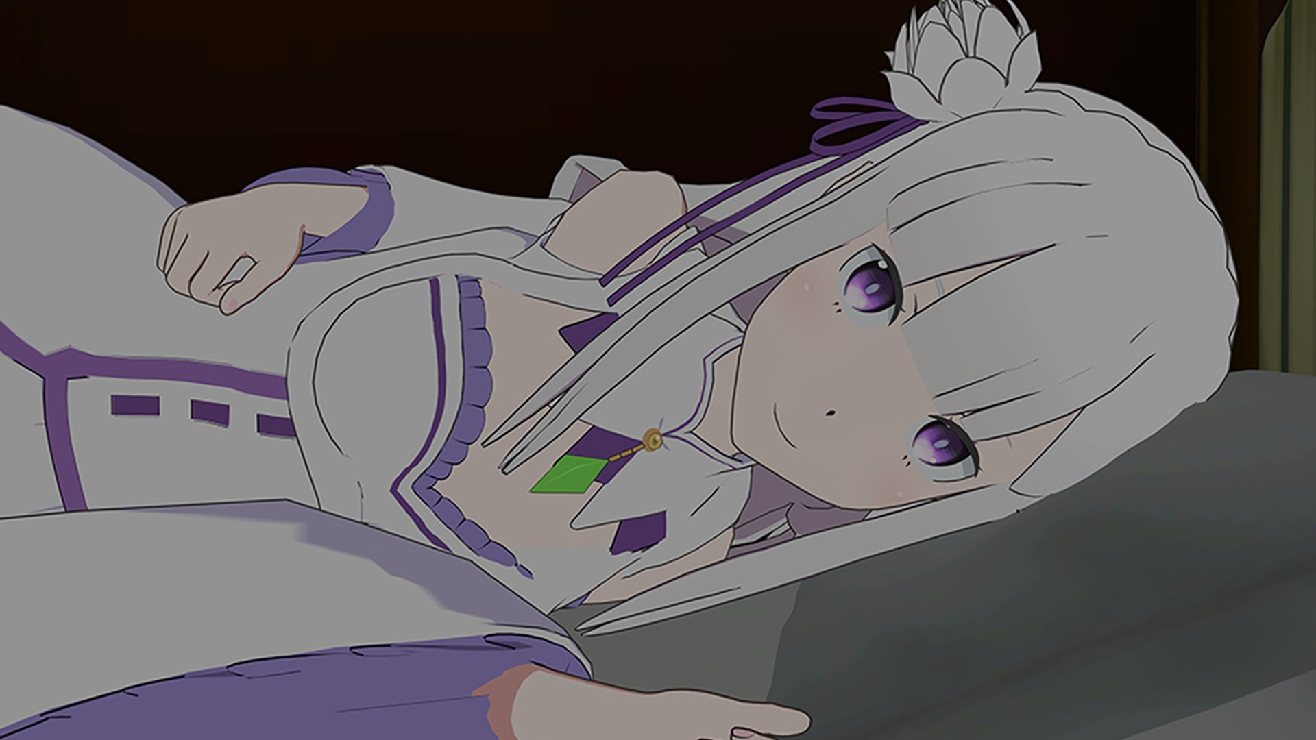 Emilia and Different World Life in VR - Knee Pillow & Sleeping (JP) - кадр 4