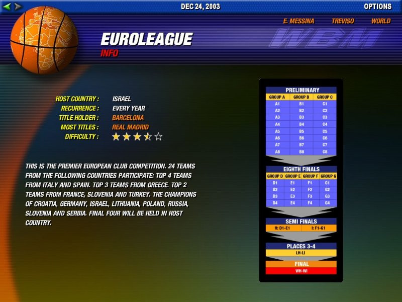 World Basketball Manager 2007 - кадр 9