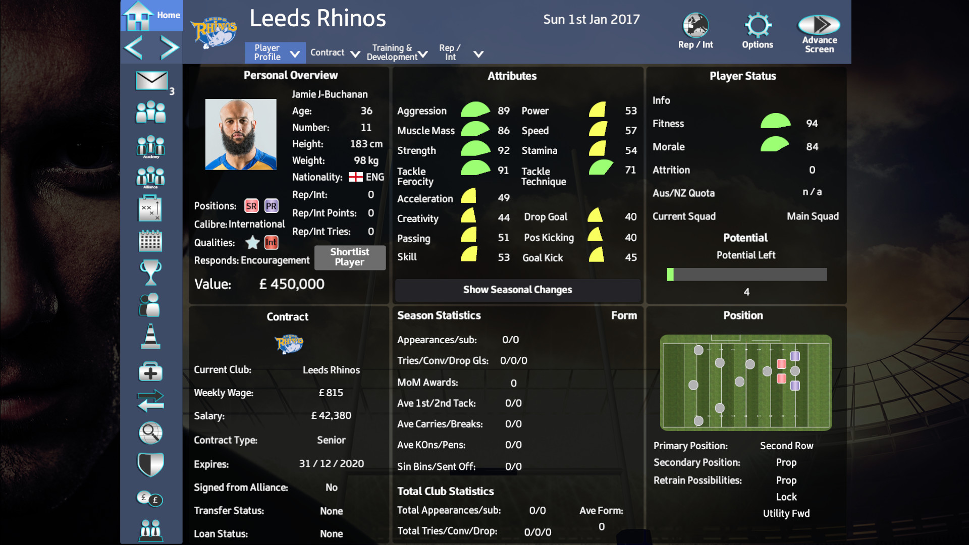Rugby League Team Manager 2018 - кадр 11