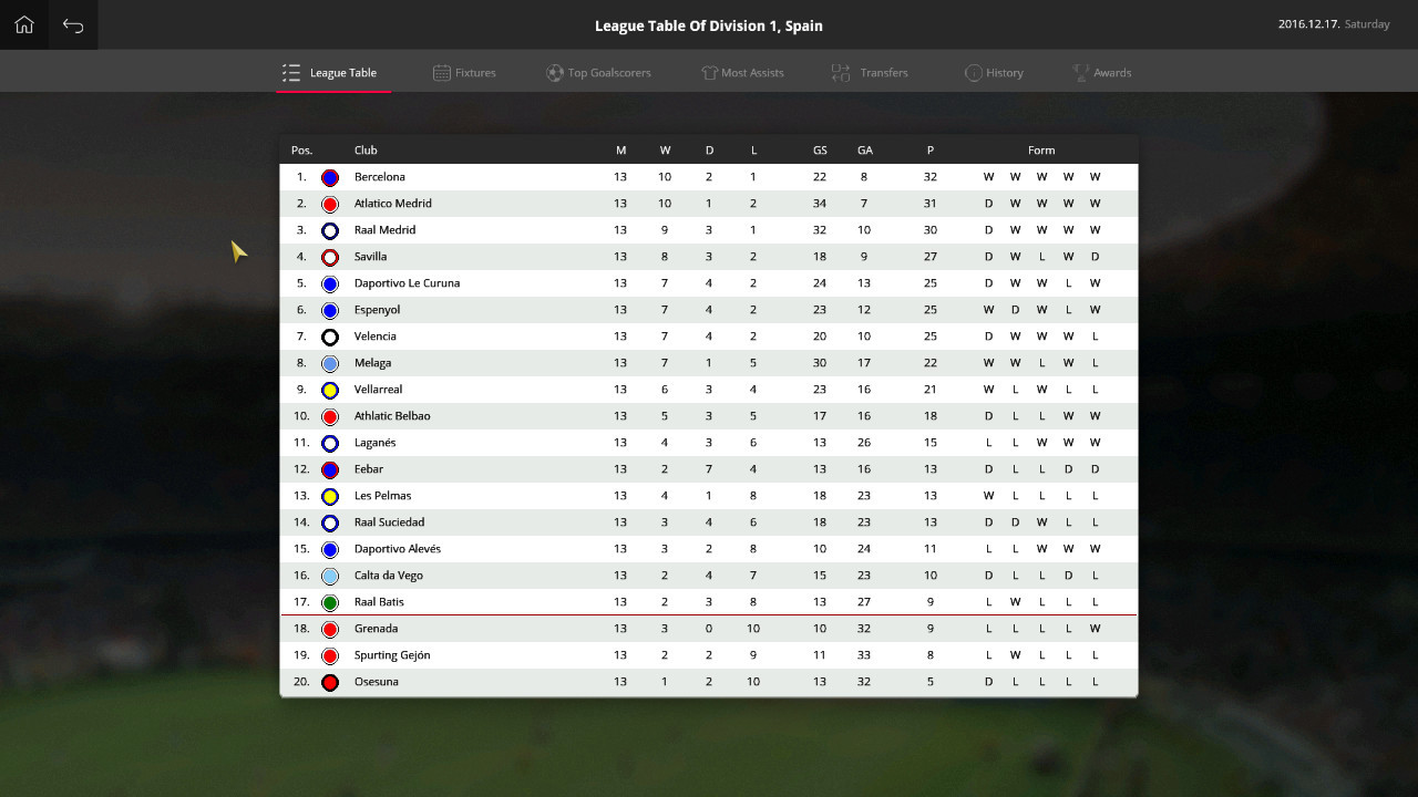 Global Soccer Manager 2017 - кадр 7