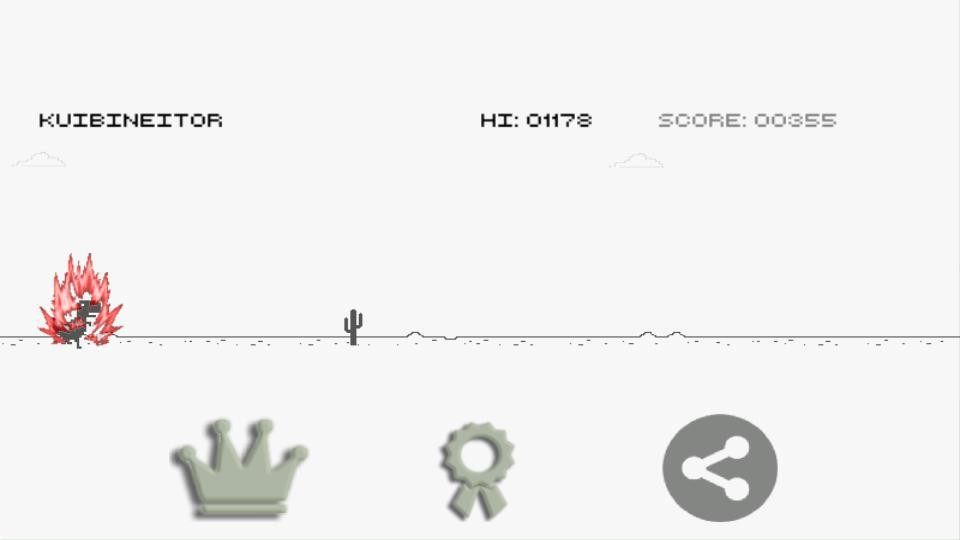 Dino Saiyajin Runner T-Rex Chrome (itch) - кадр 3