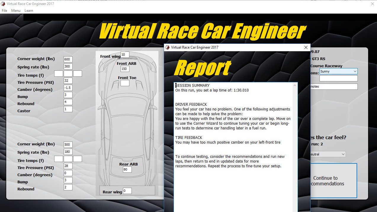 Virtual Race Car Engineer 2017 - кадр 4
