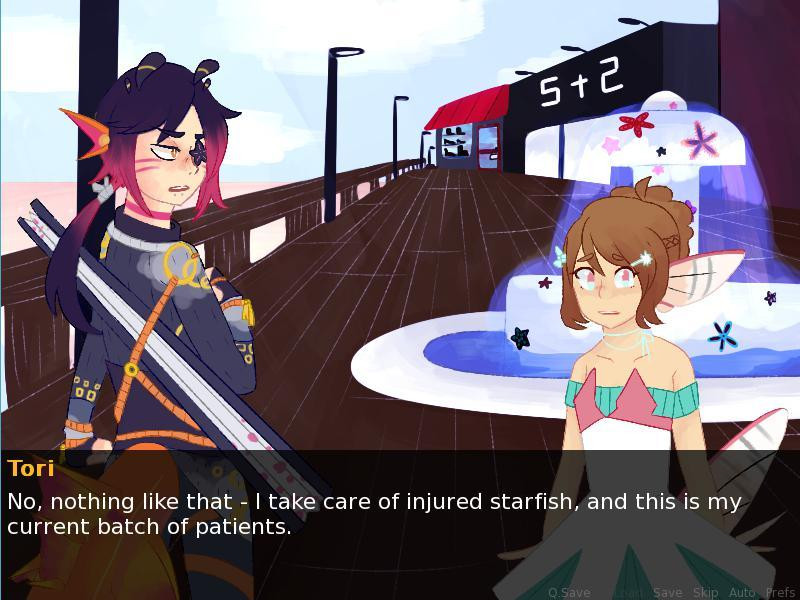 Otomeru (Shark-People "Dating" VN) (itch) - кадр 4