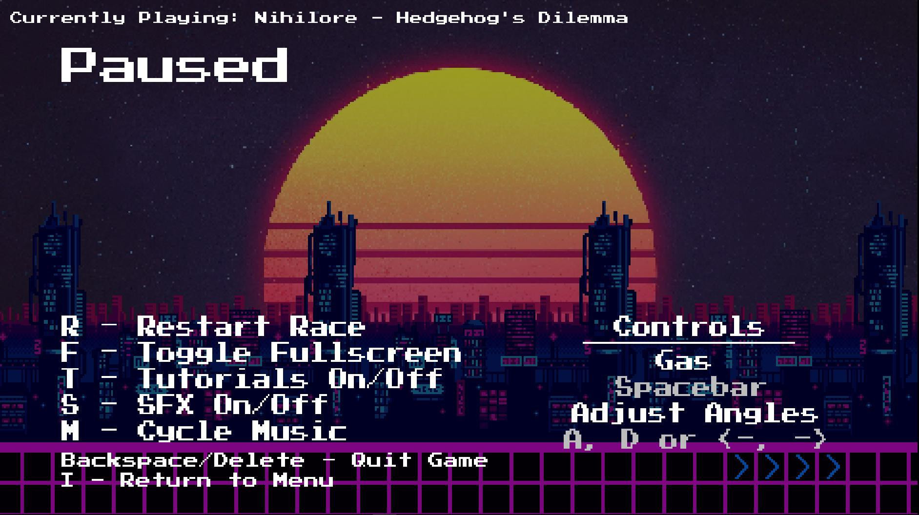 N1rV4nA: Synthwave Racing Action (itch) - кадр 3